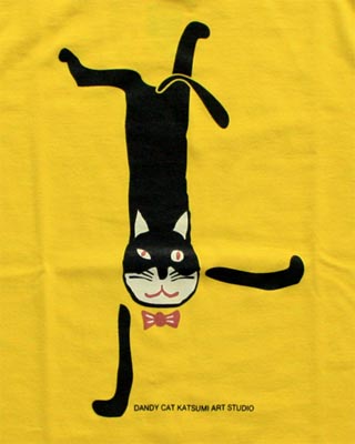 松下カツミ猫柄T-シャツ：ダンディーキャット（イラスト部分）