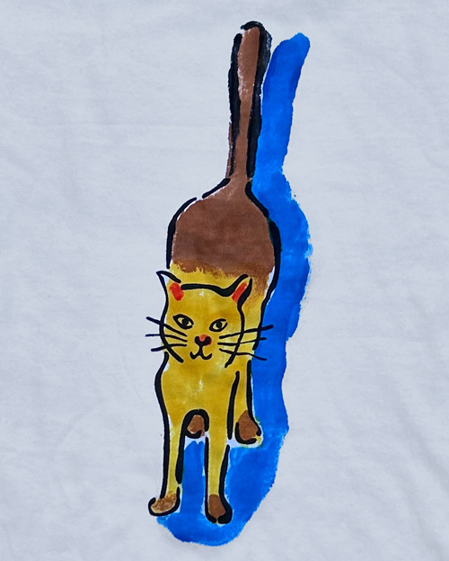 【猫柄】カツミアート（松下カツミ）T-シャツ：ツ：キュートな猫