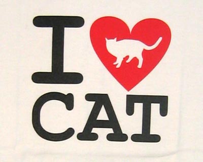 松下カツミ猫柄T-シャツ：I LOVE CAT（イラスト部分）