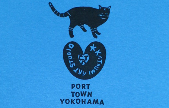 【猫柄】カツミアート（松下カツミ）T-シャツ：ニッキー2（イラスト部分・背中側）