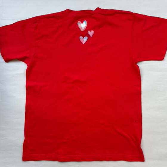 【猫柄】カツミアート（松下カツミ）ワンオフT-シャツ：Style.030（背中側）