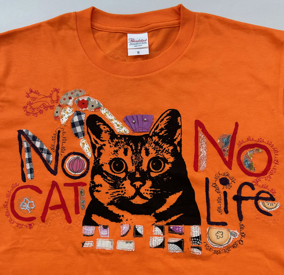 猫柄】カツミアート（松下カツミ）ワンオフT-シャツ：Style.031（S