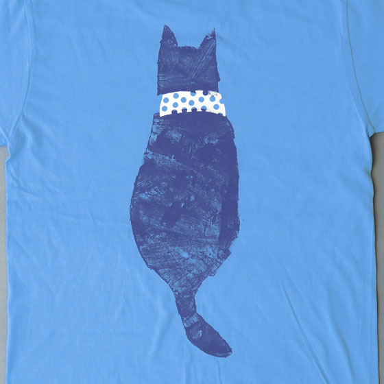【猫柄】カツミアート（松下カツミ）T-シャツ：ストリートキャット（イラスト・背面）