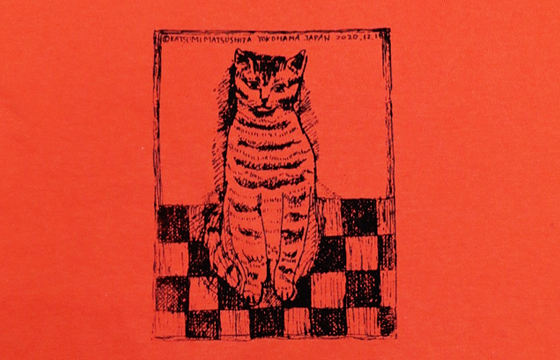【猫柄】カツミアート（松下カツミ）T-シャツ：ツ：TABBY