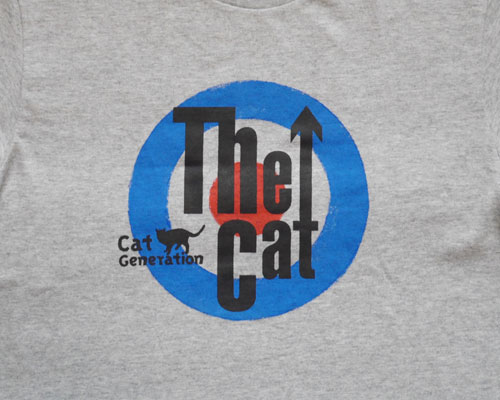 【猫柄】カツミアート（松下カツミ）T-シャツ：『THE CAT』（Aタイプ）（イラスト部分）